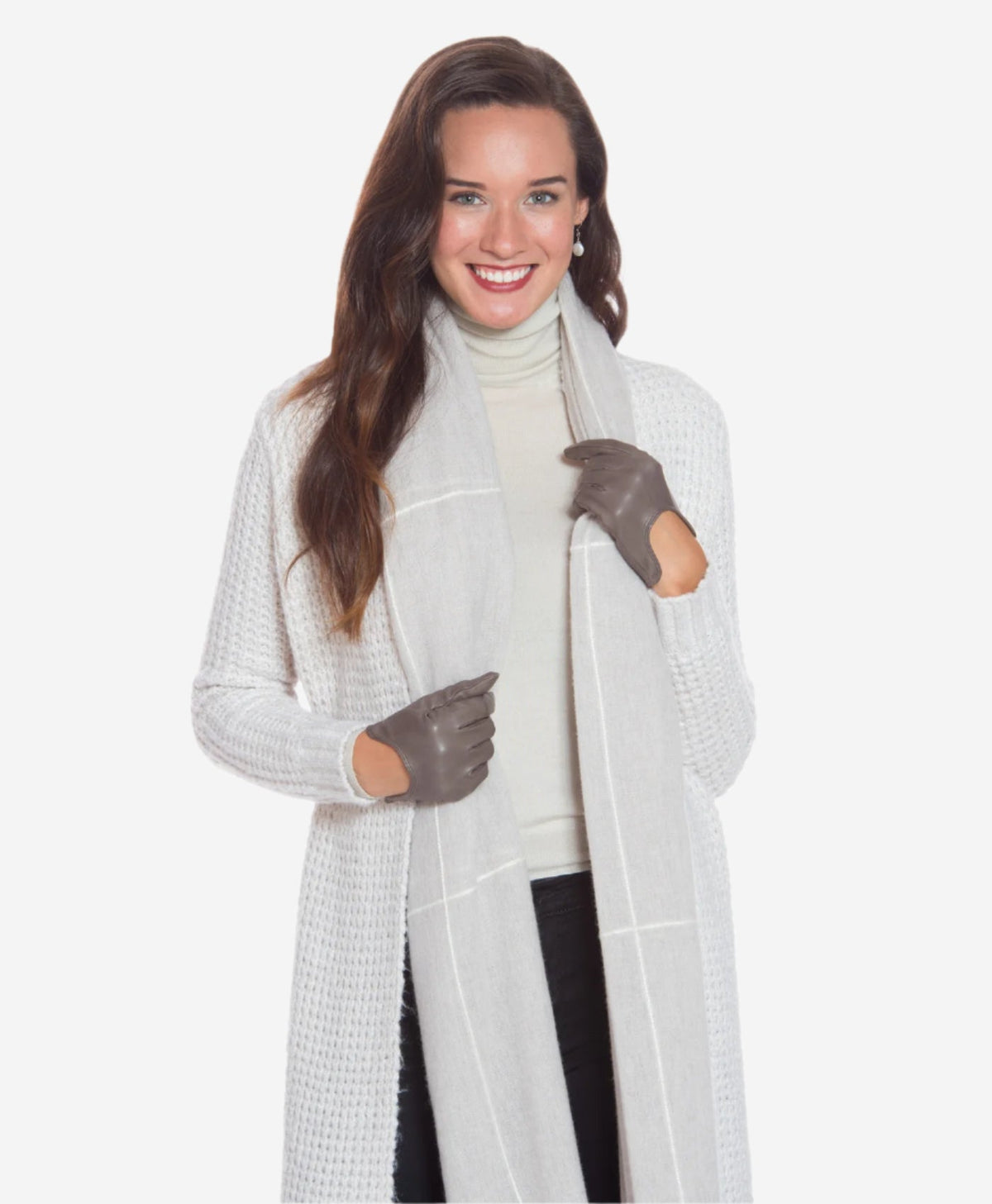 CU4629 (taupe) - Women's Unlined Italian Fashion Leather Gloves With Short Wrist — photo 5 of 10