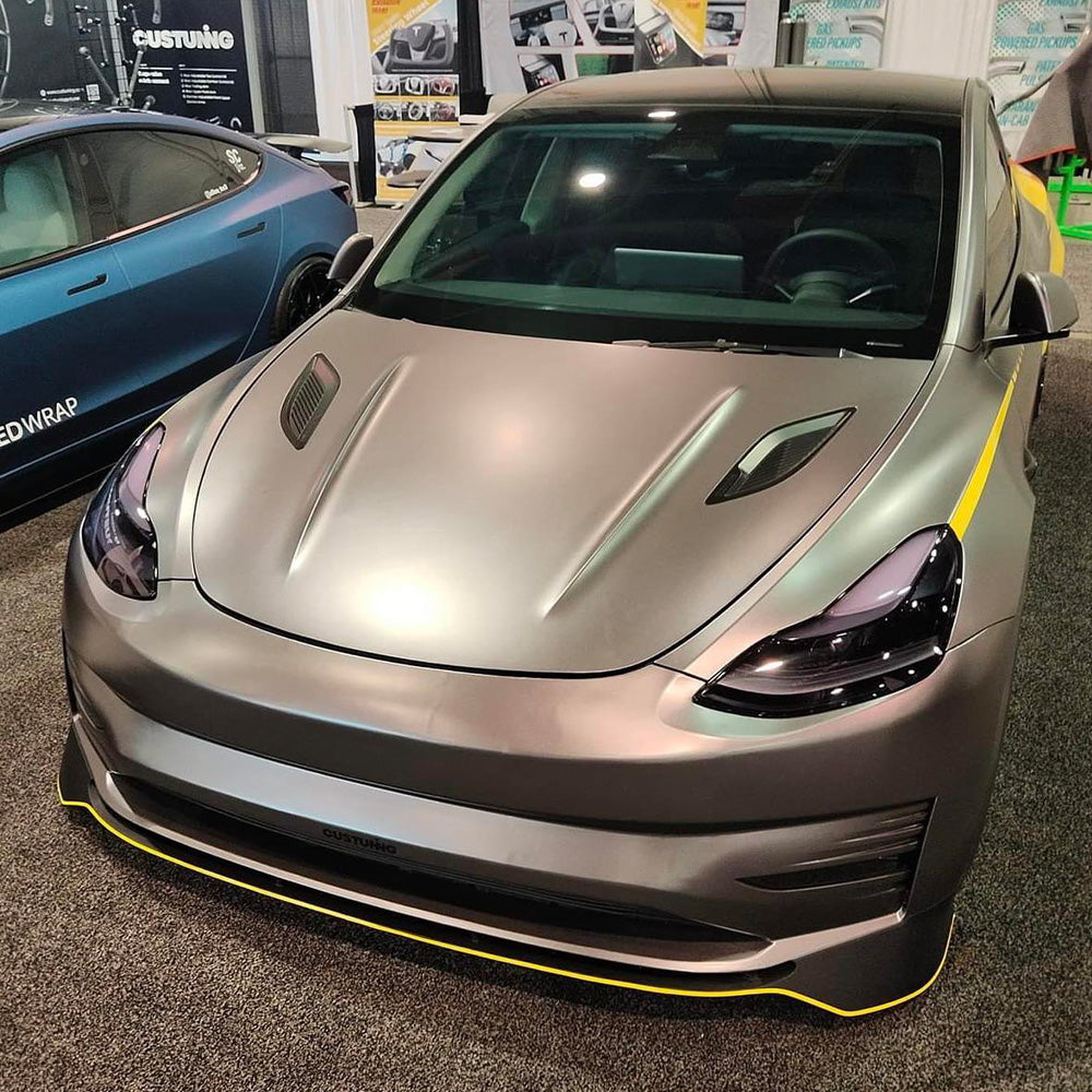 2020-2024 Tesla Model Y (1st-Gen) Aero Style ABS Replacement Hood | CUSTUNING — photo 1 of 6