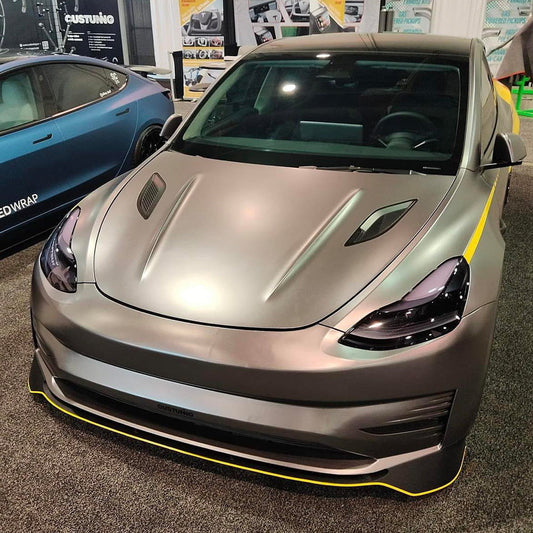 2020-2024 Tesla Model Y (1st-Gen) Aero Style ABS Replacement Hood | CUSTUNING — photo 1 of 6