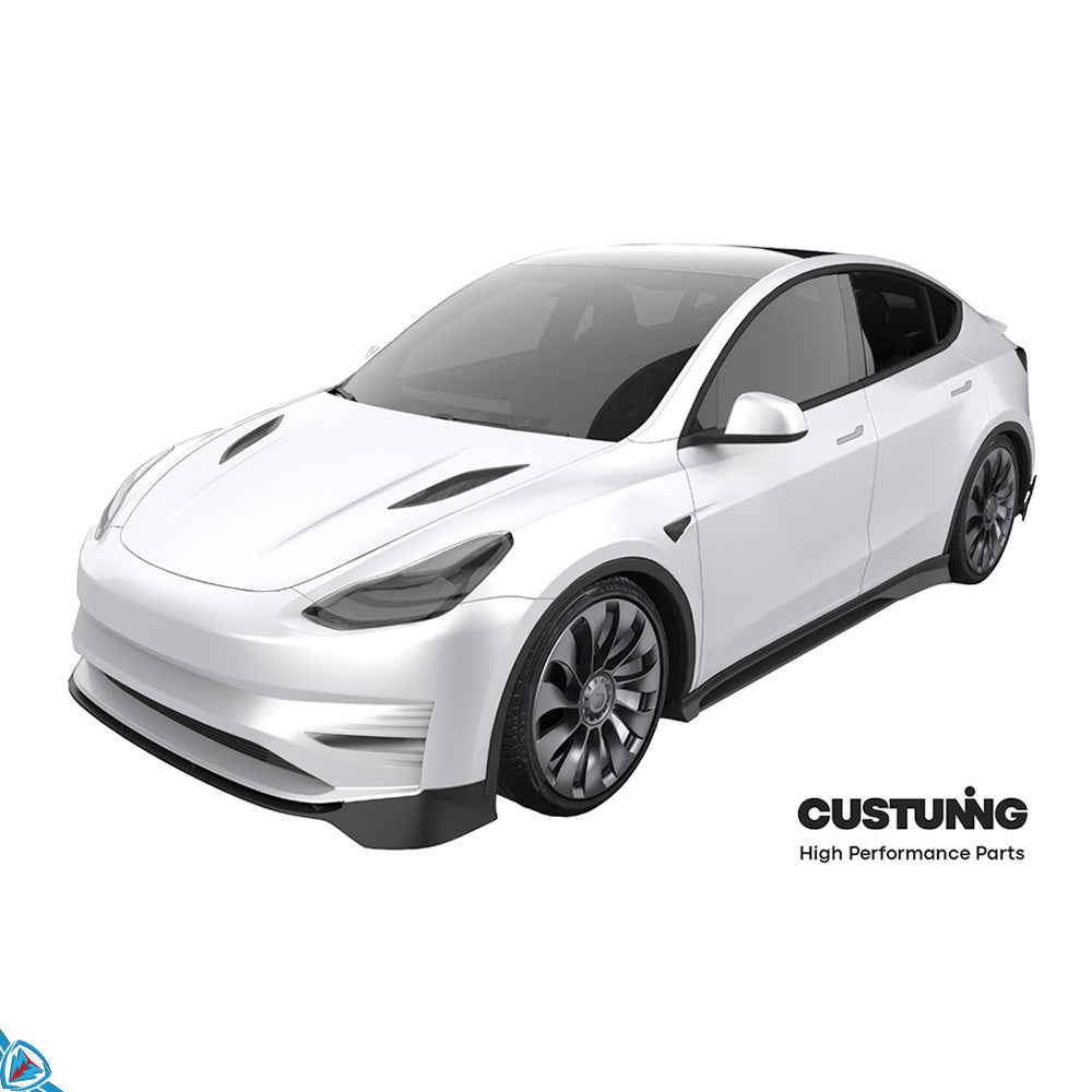 2020-2024 Tesla Model Y (1st-Gen) Aero Style Polypropylene Front Bumper & Lip Kit | CUSTUNING — photo 3 of 9