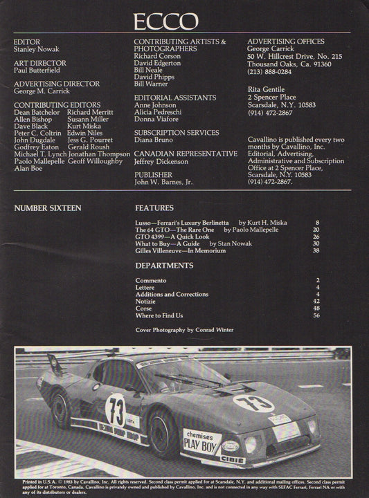 Cavallino N  16 Ferrari Magazine