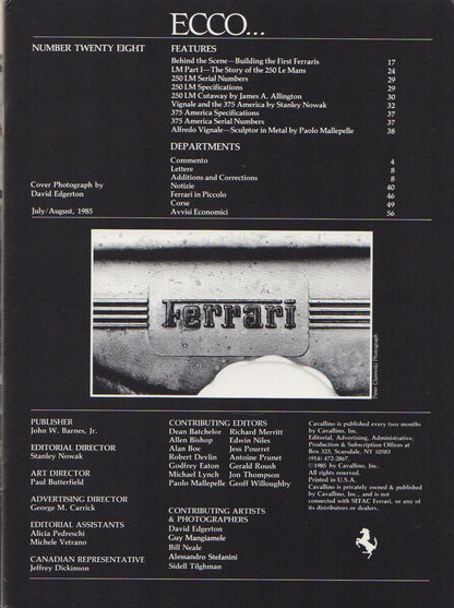 Cavallino N  28 Ferrari Magazine