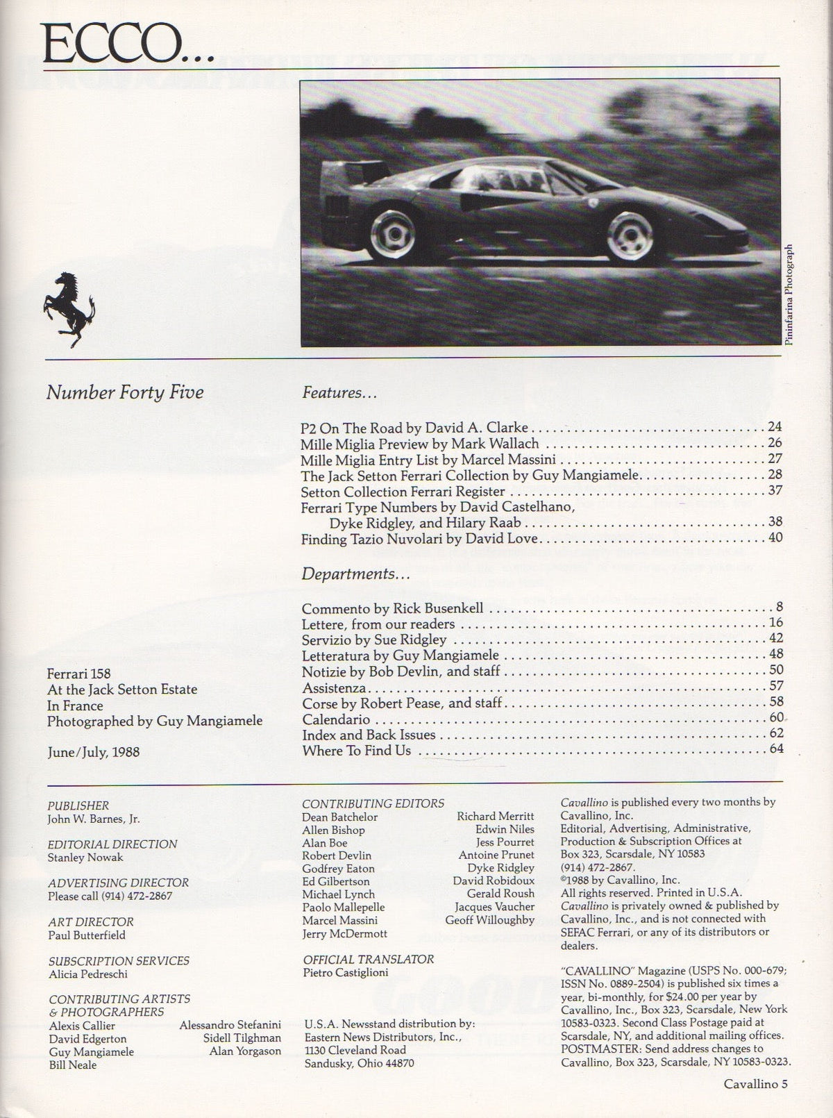 Cavallino N  45 Ferrari Magazine