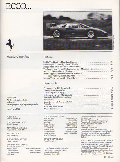 Cavallino N  45 Ferrari Magazine