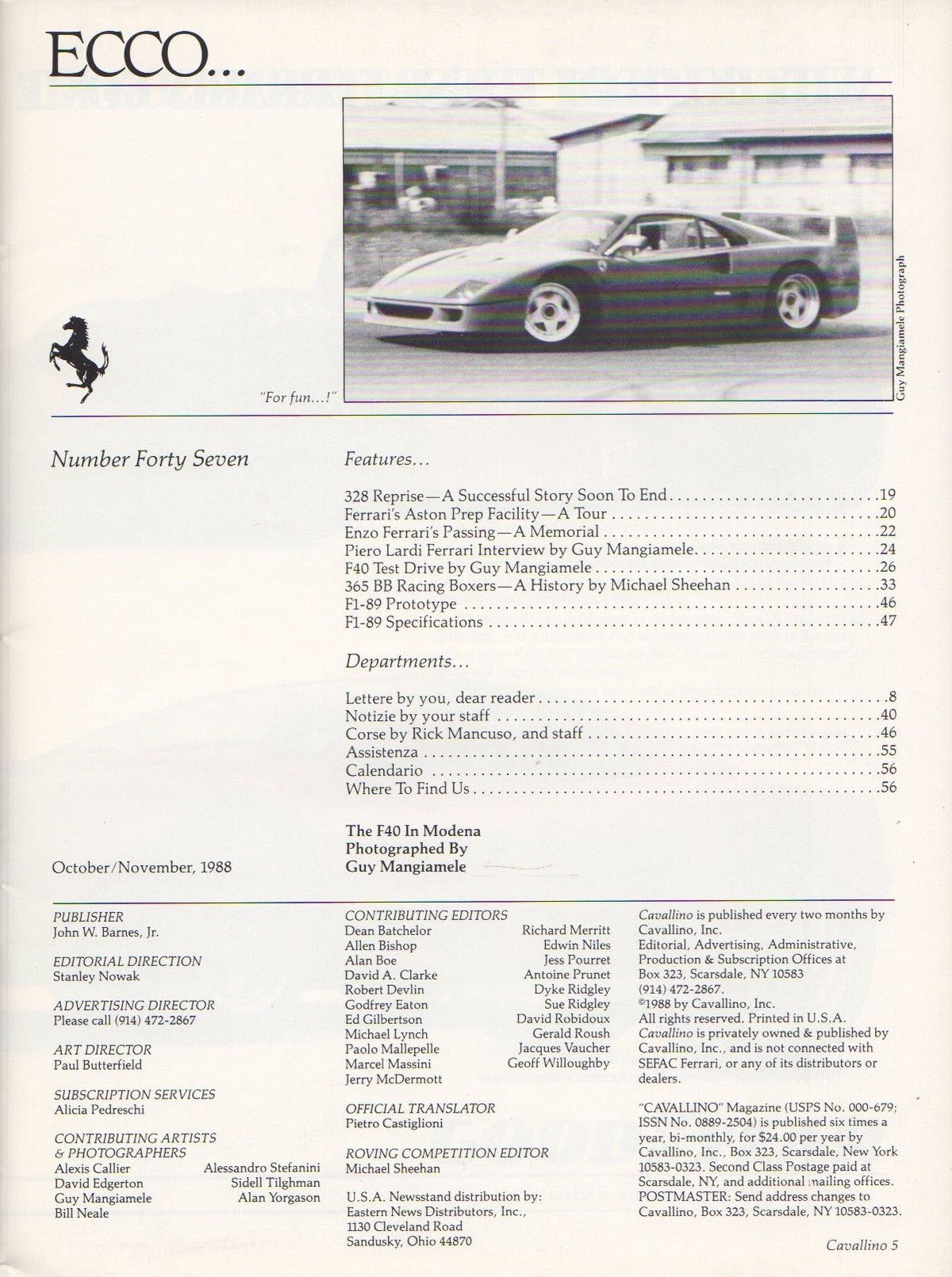 Cavallino N  47 Ferrari Magazine