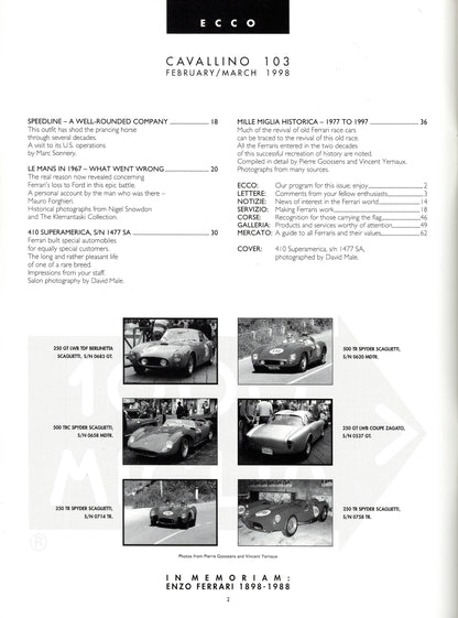 Cavallino N 103 Ferrari Magazine