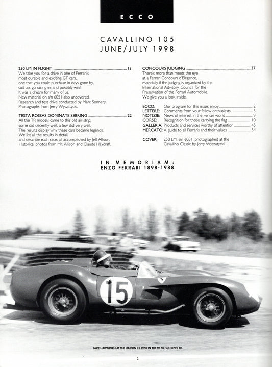 Cavallino N 105 Ferrari Magazine