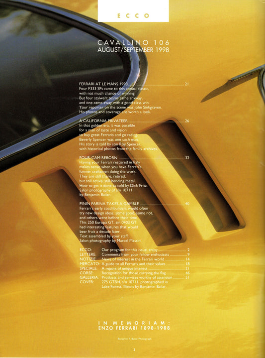 Cavallino N 106 Ferrari Magazine