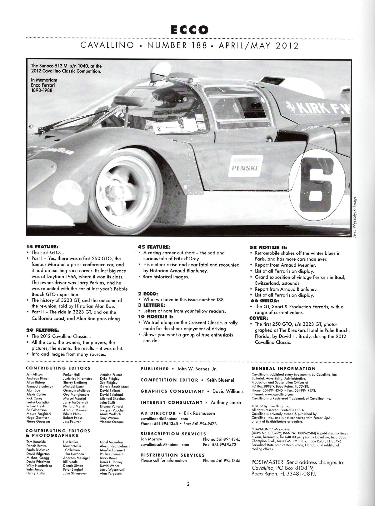 Cavallino N 188 Ferrari Magazine