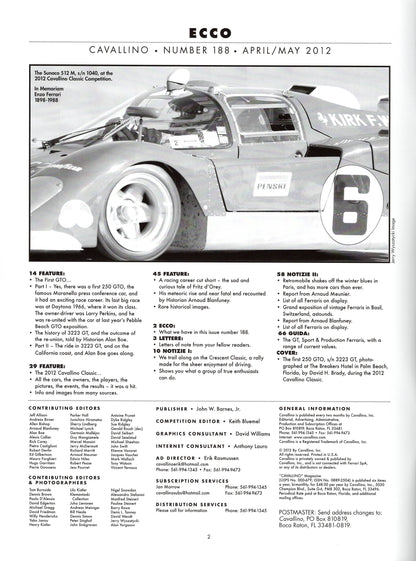 Cavallino N 188 Ferrari Magazine