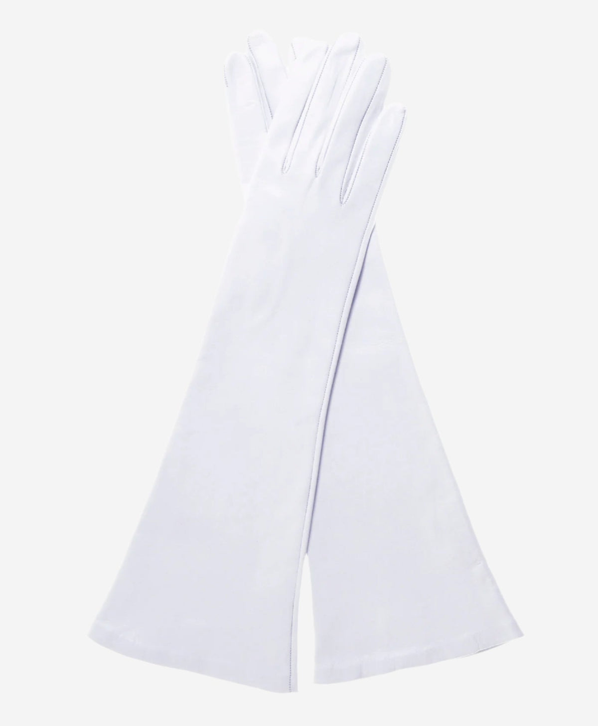 Angelina (ivory) - Italian silk lined 6-button length leather bridal / opera gloves — photo 2 of 9