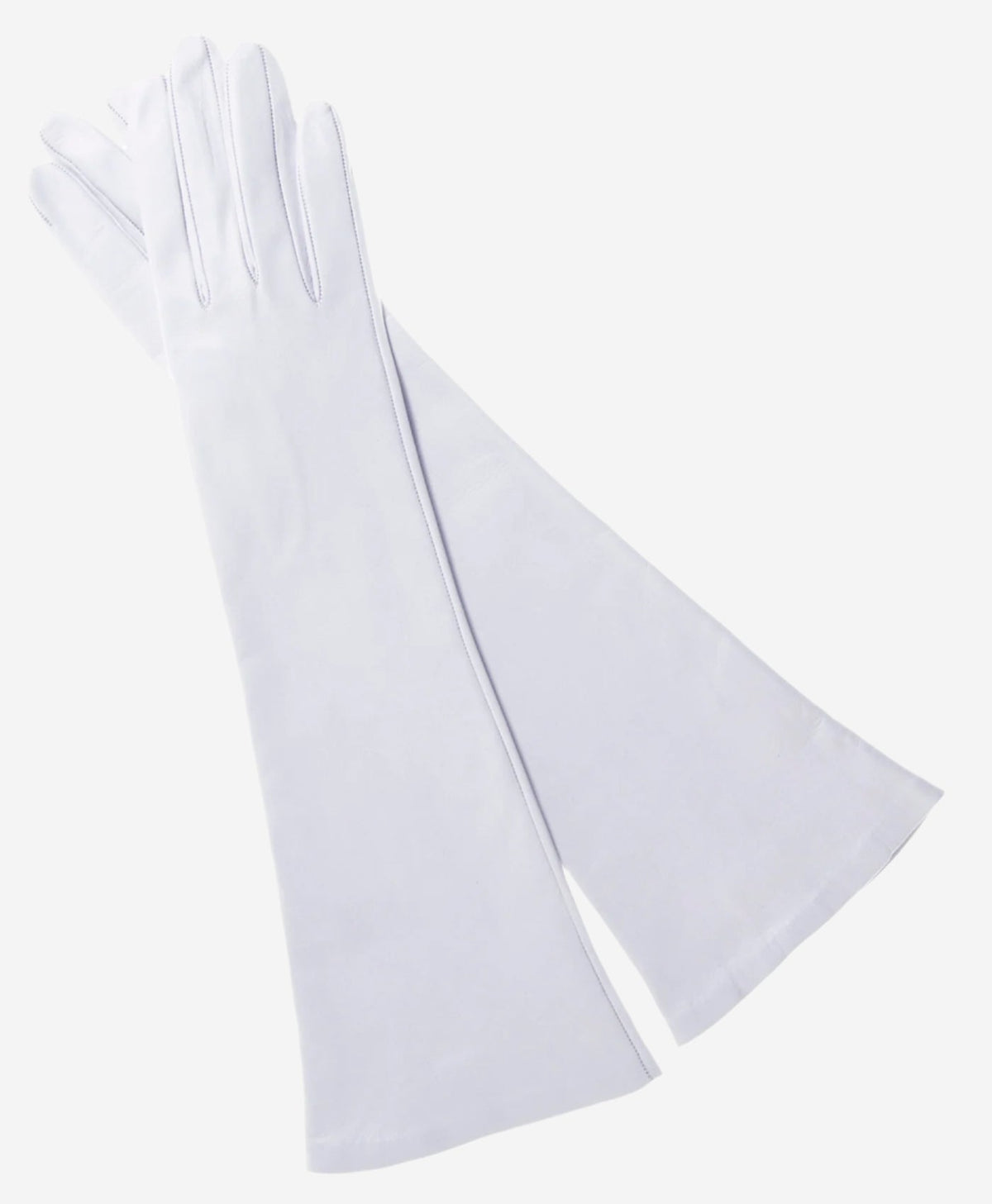 Angelina (ivory) - Italian silk lined 8-button length leather bridal / opera gloves — photo 2 of 9