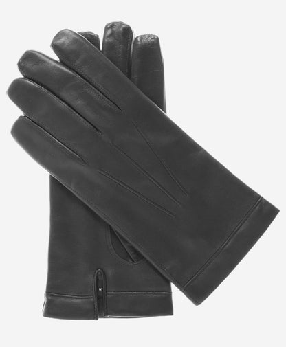 CX3350 (black) - Men’s Italian leather cadet-size wool-lined gloves — photo 1 of 7