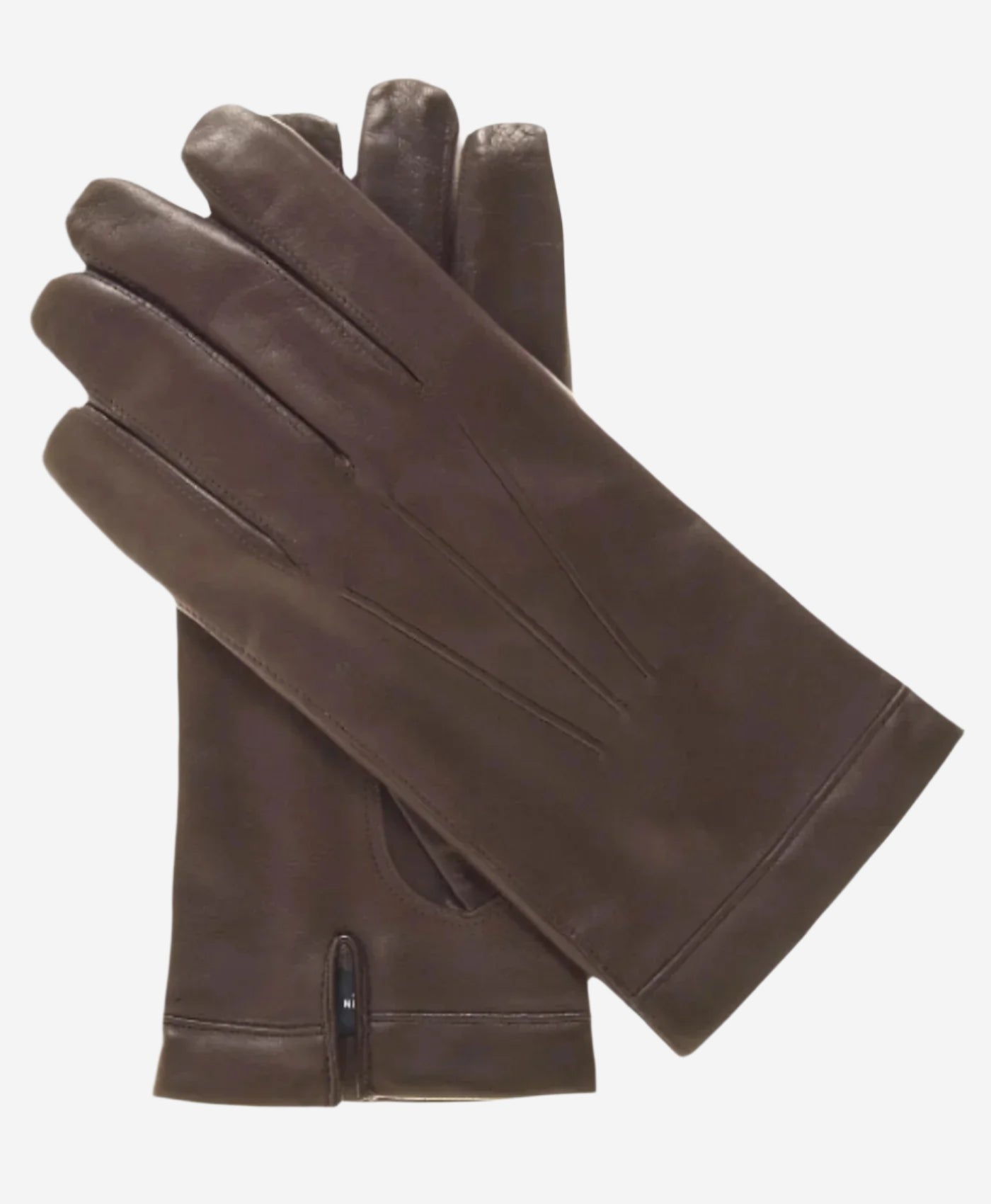CX3350 (brown) - Men’s Italian leather cadet-size wool-lined gloves — photo 1 of 6