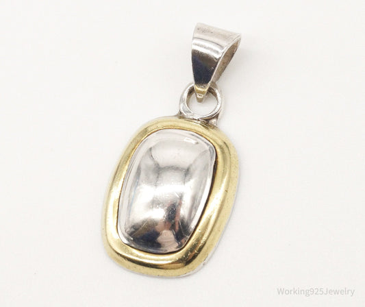 Vintage Mexico Laton Brass Sterling Silver Pendant — photo 1 of 10