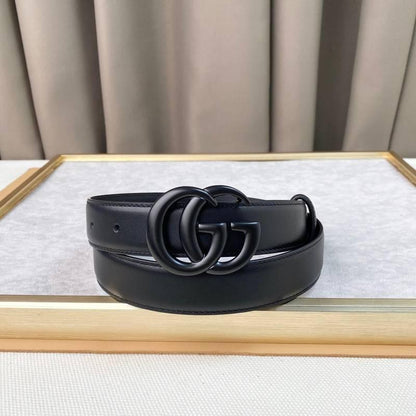 GUCCI Embellished coated-canvas and leather belt 'Black'