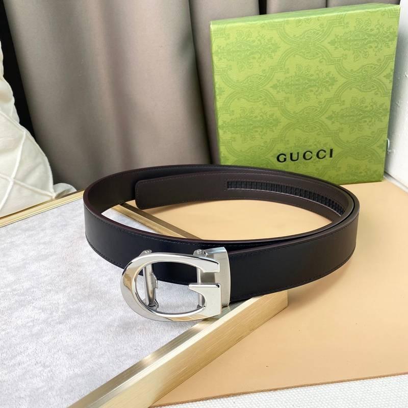 GUCCI Embellished coated-canvas and leather belt 'Black'
