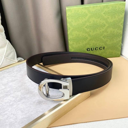 GUCCI Embellished coated-canvas and leather belt 'Black'