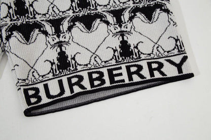 Burberry Men's Striped Cotton Knit Basketball Shorts 'Black/White'