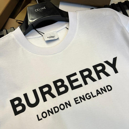 Burberry T-Shirt Without Collar 'White & Black'