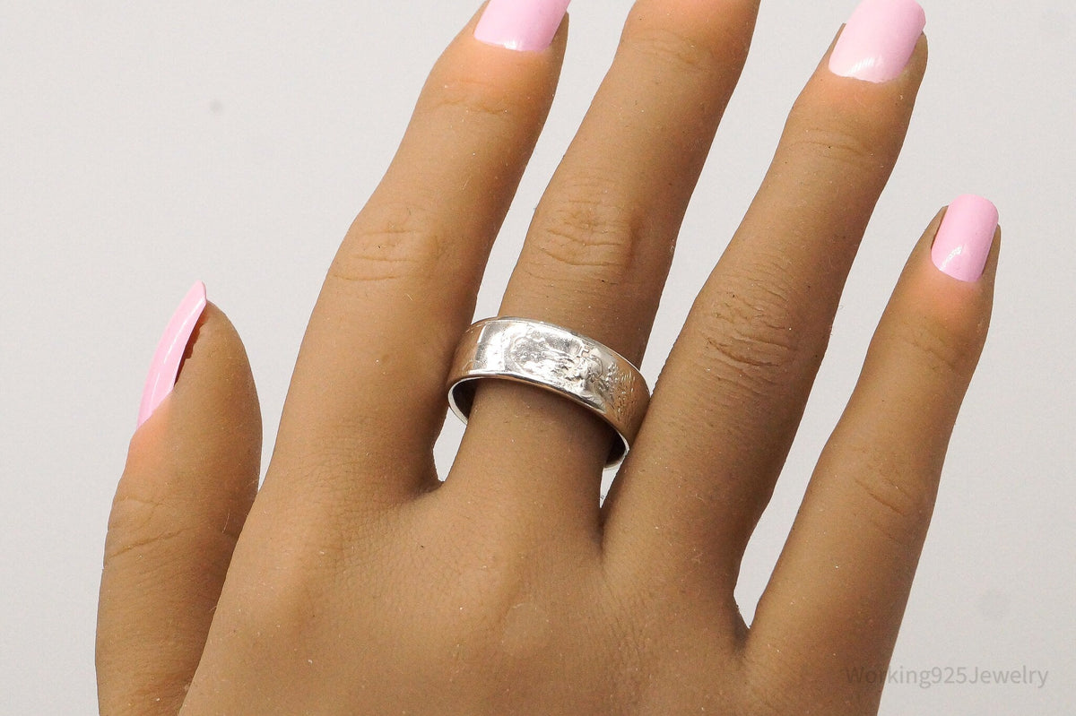 Vintage 1942 Half Dollar Silver Ring - Size 9
