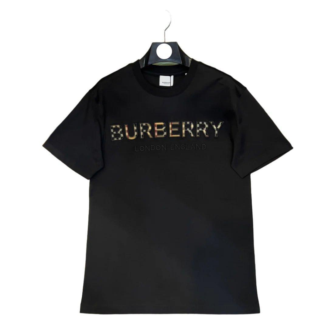 Burberry T-Shirt Without Collar 'Black & Beige'