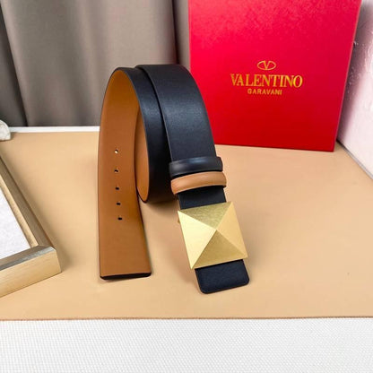 Valentino Garavani One Stud Belt 'Black/Brown'