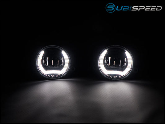 OLM LED / Corona Ring DRL Fog Light Housings - 2015-2021 WRX STI / 13-15 FR-S BRZ / 2014-2018 Forester — photo 2 of 6
