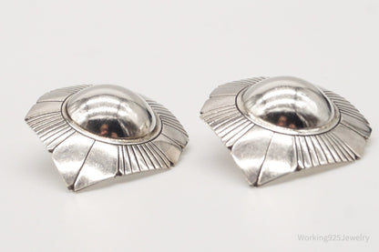 Vintage Native American Sterling Silver Earrings – Estate Jewelry