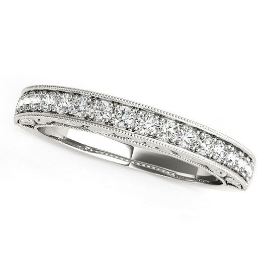 14k White Gold Antique Prong Set Diamond Wedding Ring (1/3 cttw) — photo 1 of 2