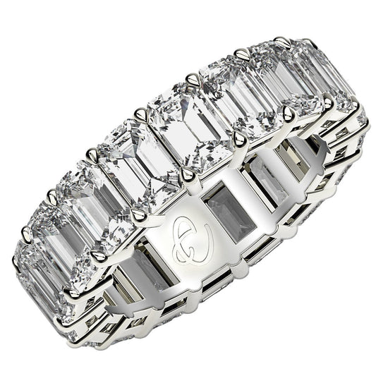 Emerald Cut Lab Grown Diamond Eternity Ring in 14k White Gold (8 cttw FG/VS2) — photo 1 of 10