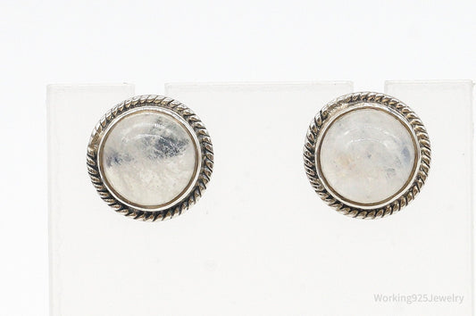 Vintage Mondstein Sterling Silber Ohrringe – gebrauchter Schmuck