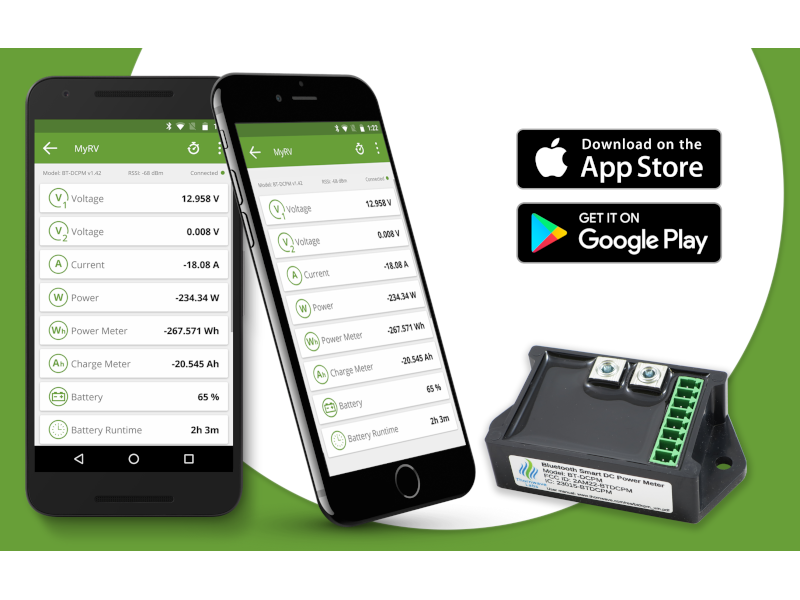 PowerMon - Bluetooth LE Advanced Battery Monitor / DC Power Meter with data logging