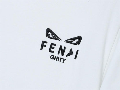 Fendi T-Shirt without Collar 'White & Black'