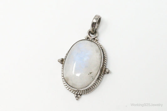 Vintage Moonstone Sterling Silver Southwestern Necklace Pendant — photo 2 of 10