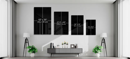 Brown Circle And Teal Capsule Forms Glass Wall Art