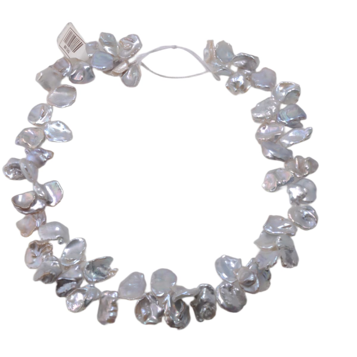 White Freshwater Baroque Pearl Strand 16in - Natural Irregular Shape Pearls