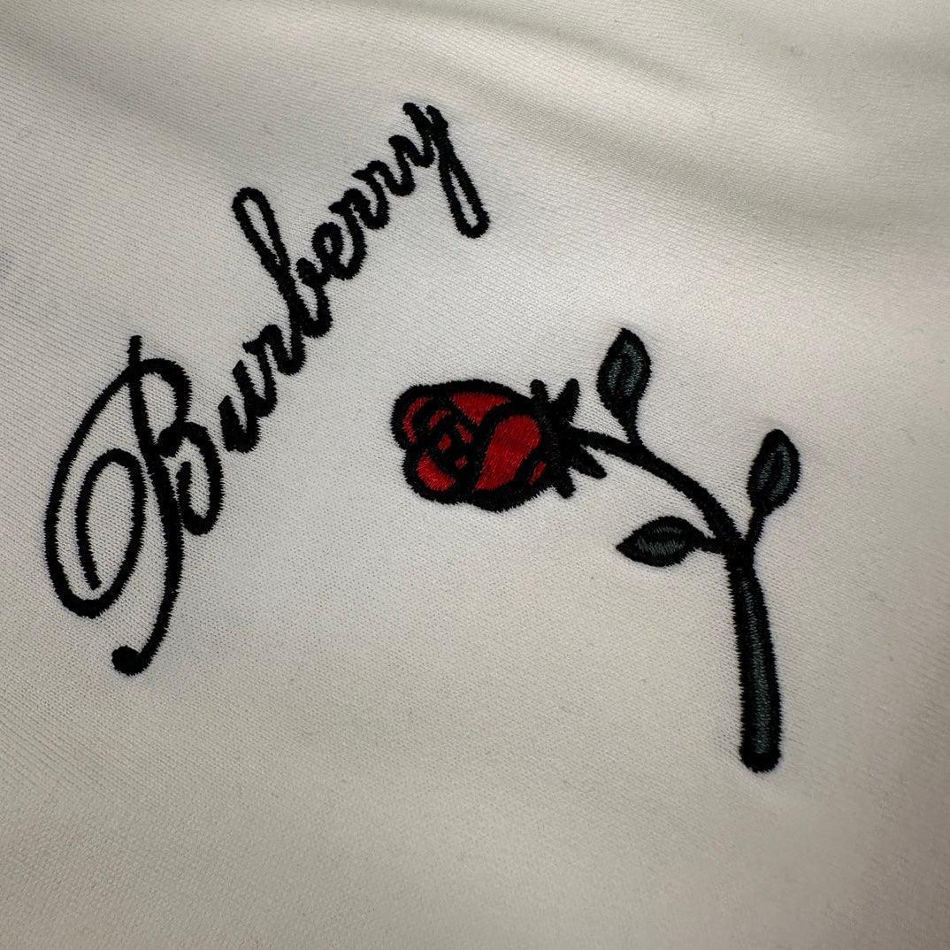 Burberry T-Shirt With Rose Without Collar 'White'