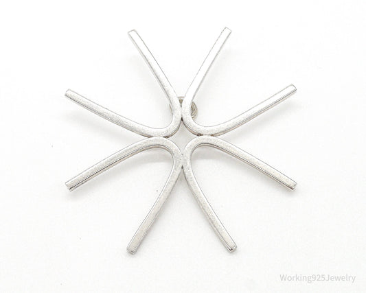 Large Vintage Modernist Sterling Silver Pendant