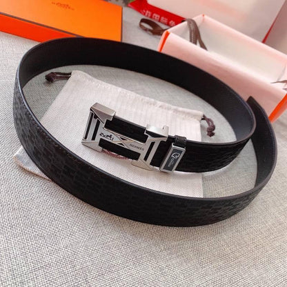 Hermes Men Buckle Belt 'Black'
