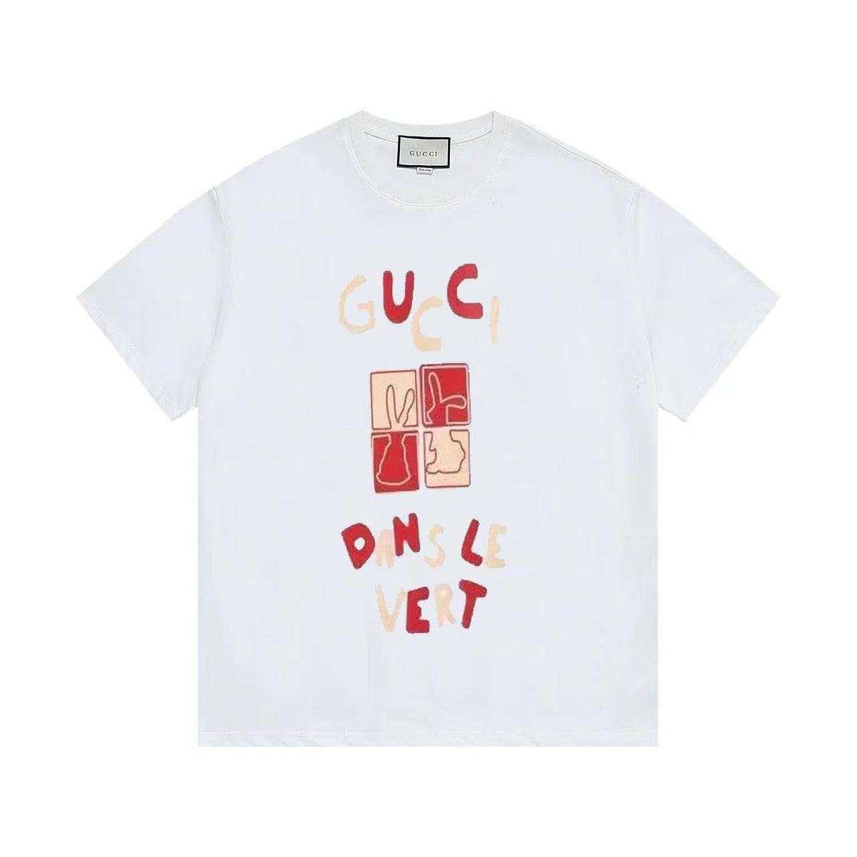 Gucci T-Shirt White Crew Neck – Luxury Cotton Casual Essential