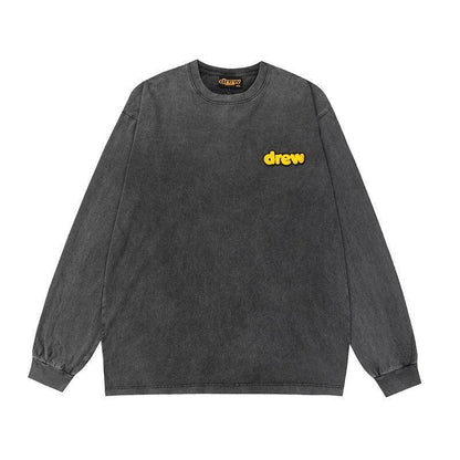 Drew House Secret Smiling Face Alphabet Long Sleeves 'Grey'