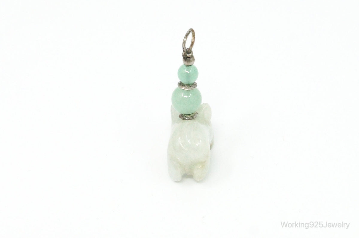Vintage Carved Pig Jade Pendant