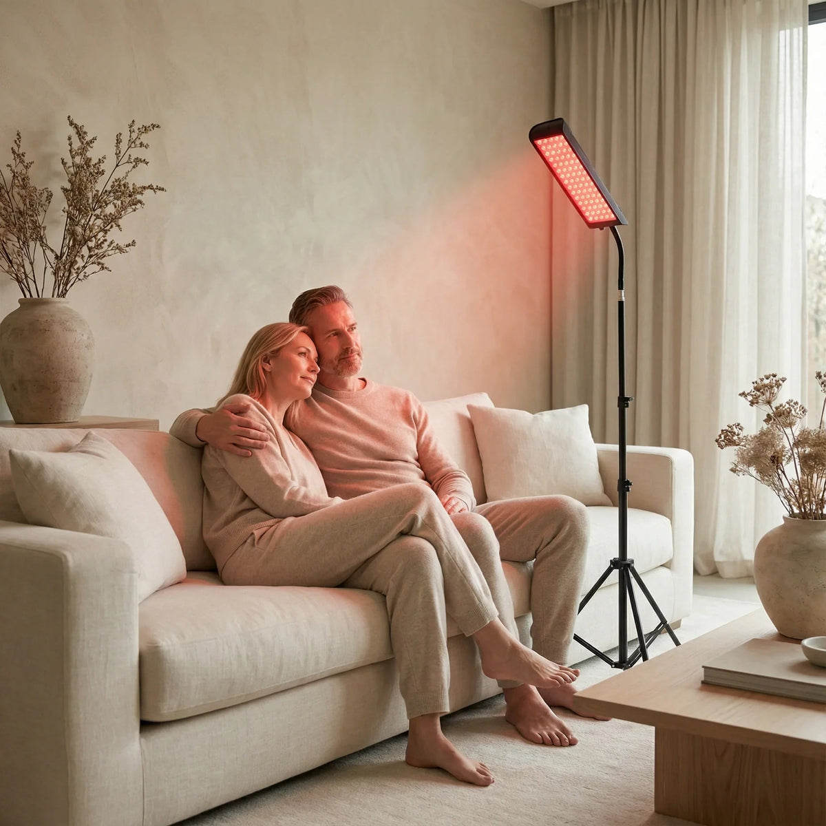 Nicebeam Sleep Healing Red Light Floor Lamp with Remote