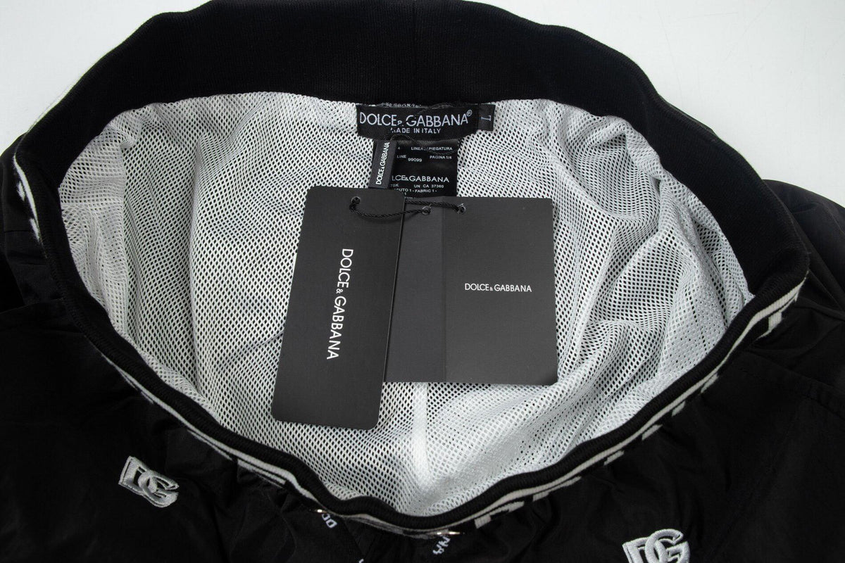 Dolce Gabbana Knit Basketball Shorts 'Black/White'