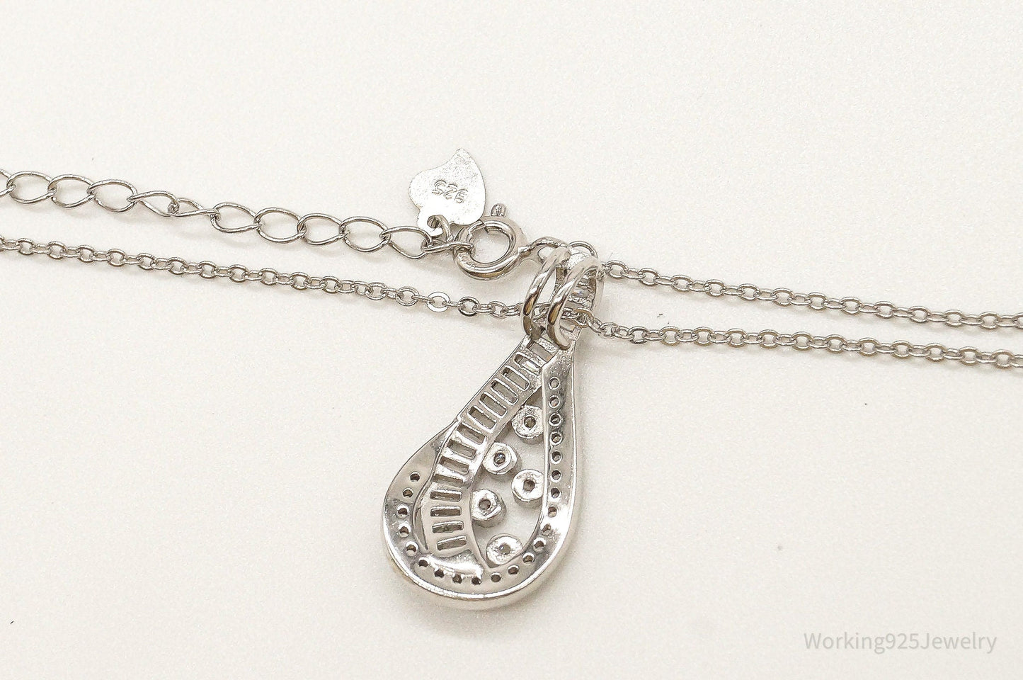 Designer Ryze Cubic Zirconia Sterling Silver Necklace