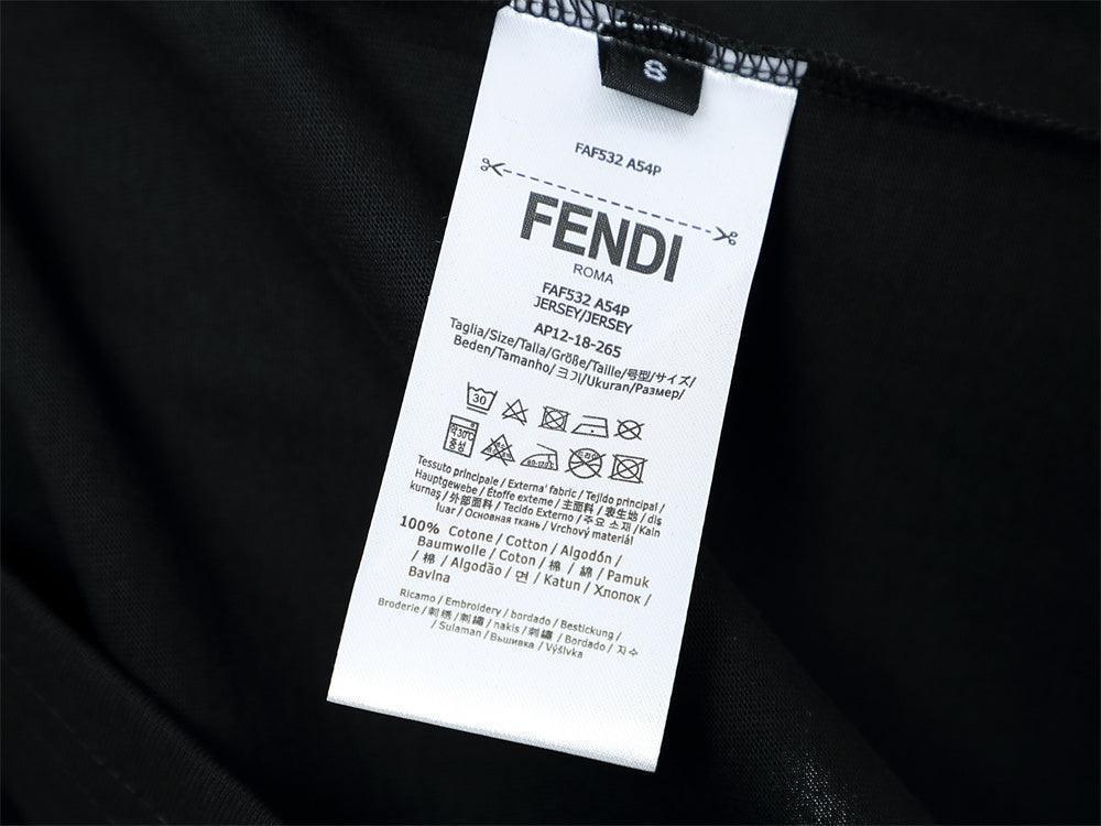 Fendi T-Shirt without Collar 'Black'