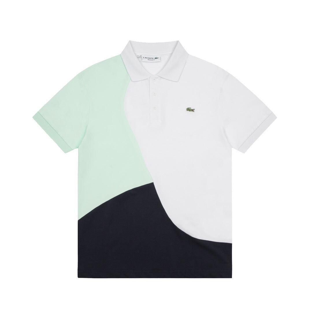 Lacoste T-Shirt with Collar 'White-Black-Green'