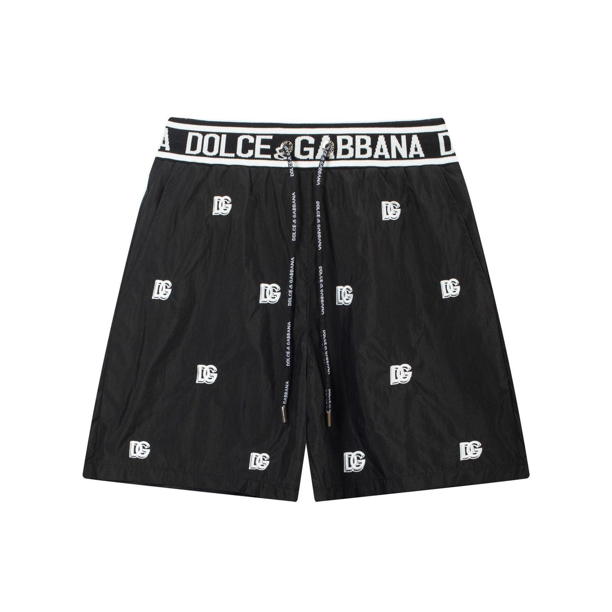 Dolce Gabbana Knit Basketball Shorts 'Black/White'