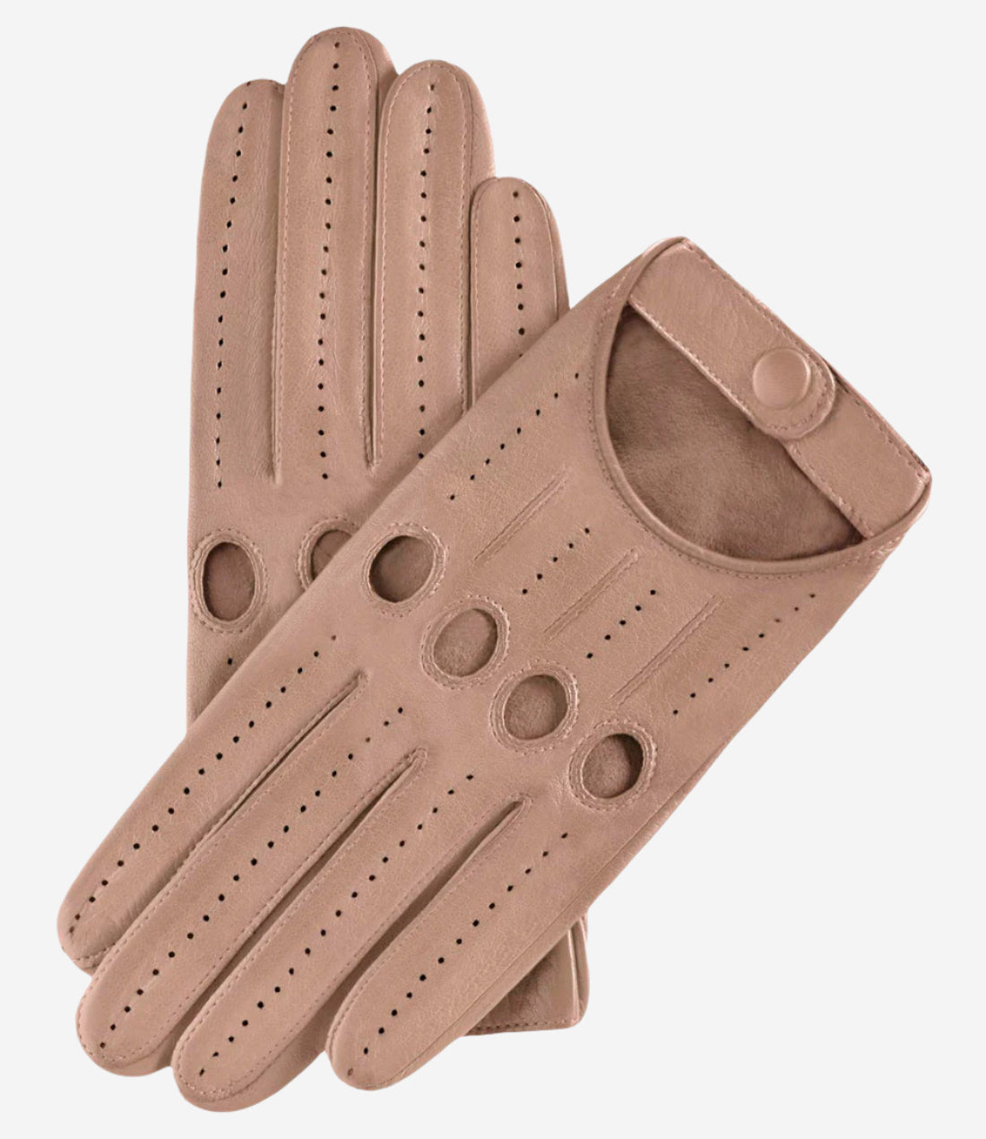Alessa (beige) - Classic Italian lambskin leather driving gloves — photo 1 of 8